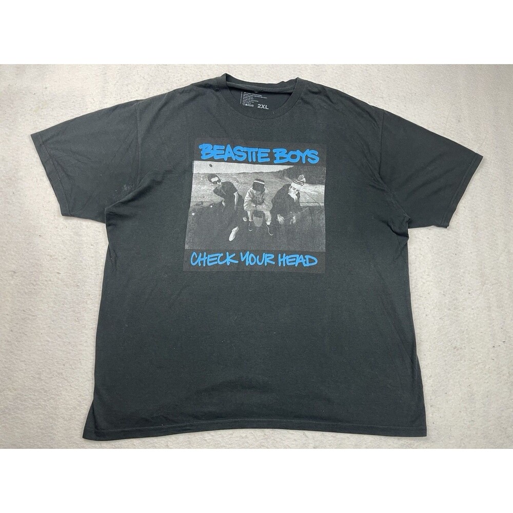 Beastie Boys Men’s 2XL Check Your Head Graphic Short Sleeve Black T-Shirt